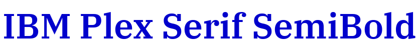 IBM Plex Serif SemiBold フォント